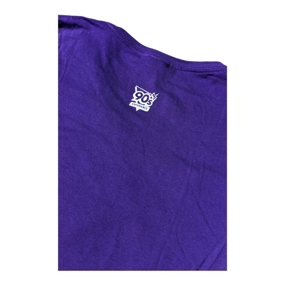 90's Experience Womans Nineties Rugrats "Baby's Gotta Do" VNECK Tee Purple - Picture 4 of 6